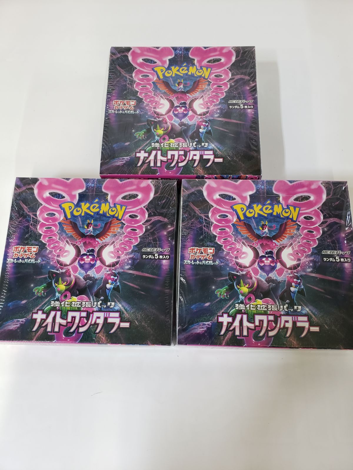 【シュリンク付き未開封】ポケモンカードゲーム ナイトワンダラー / 30パック×3BOX　13