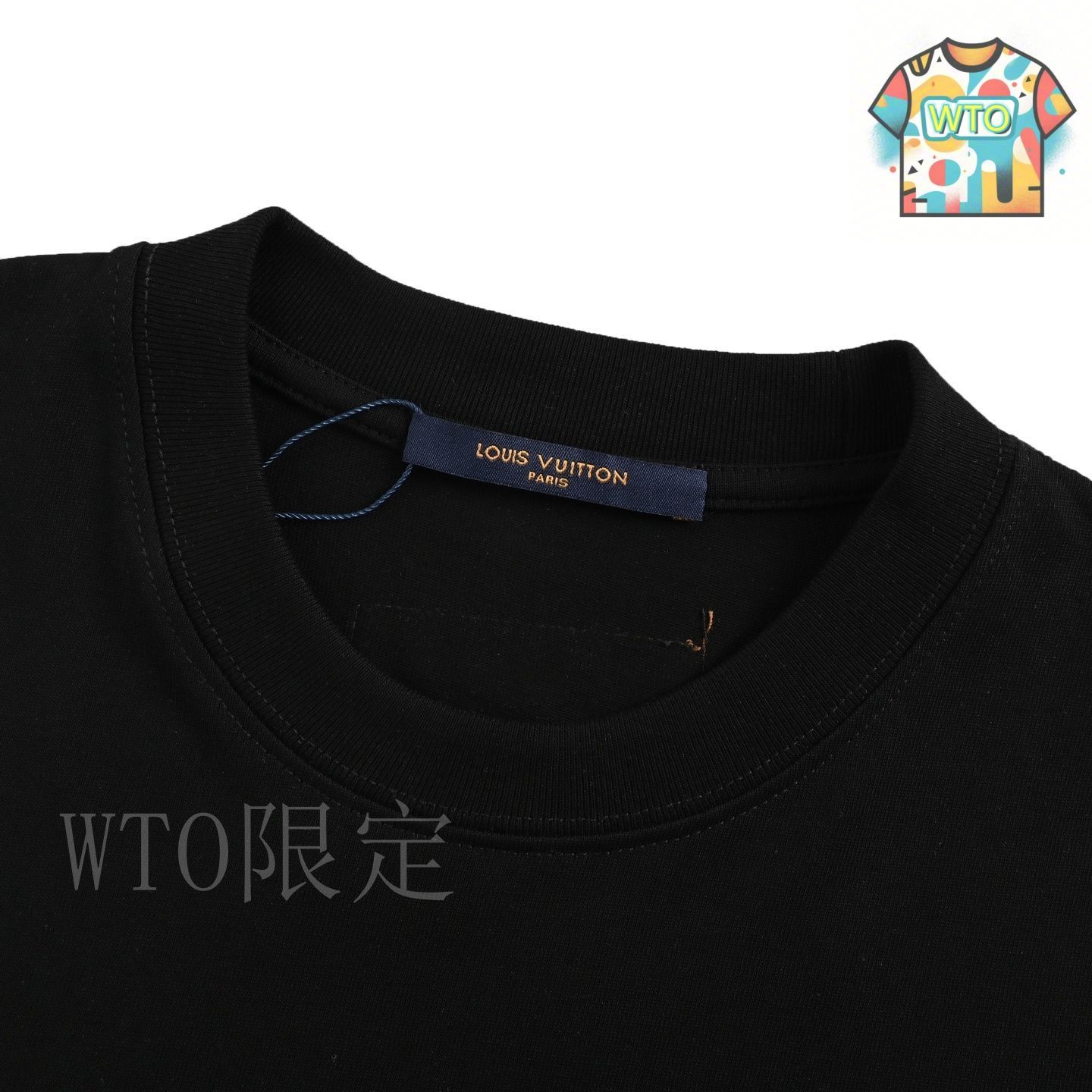 Louis Vuitton ロゴプリント 半袖Tシャツ ブラック　並行輸入 今日特価】Louis Vuitton ロゴプリント T シャツ-2 - メルカリ
