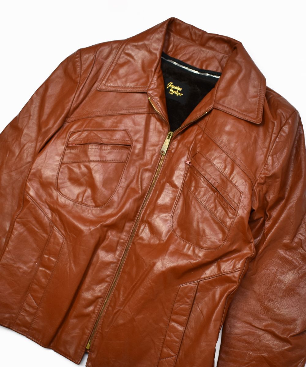 Unknown genuine leather ボアライナー付きジャケット 40