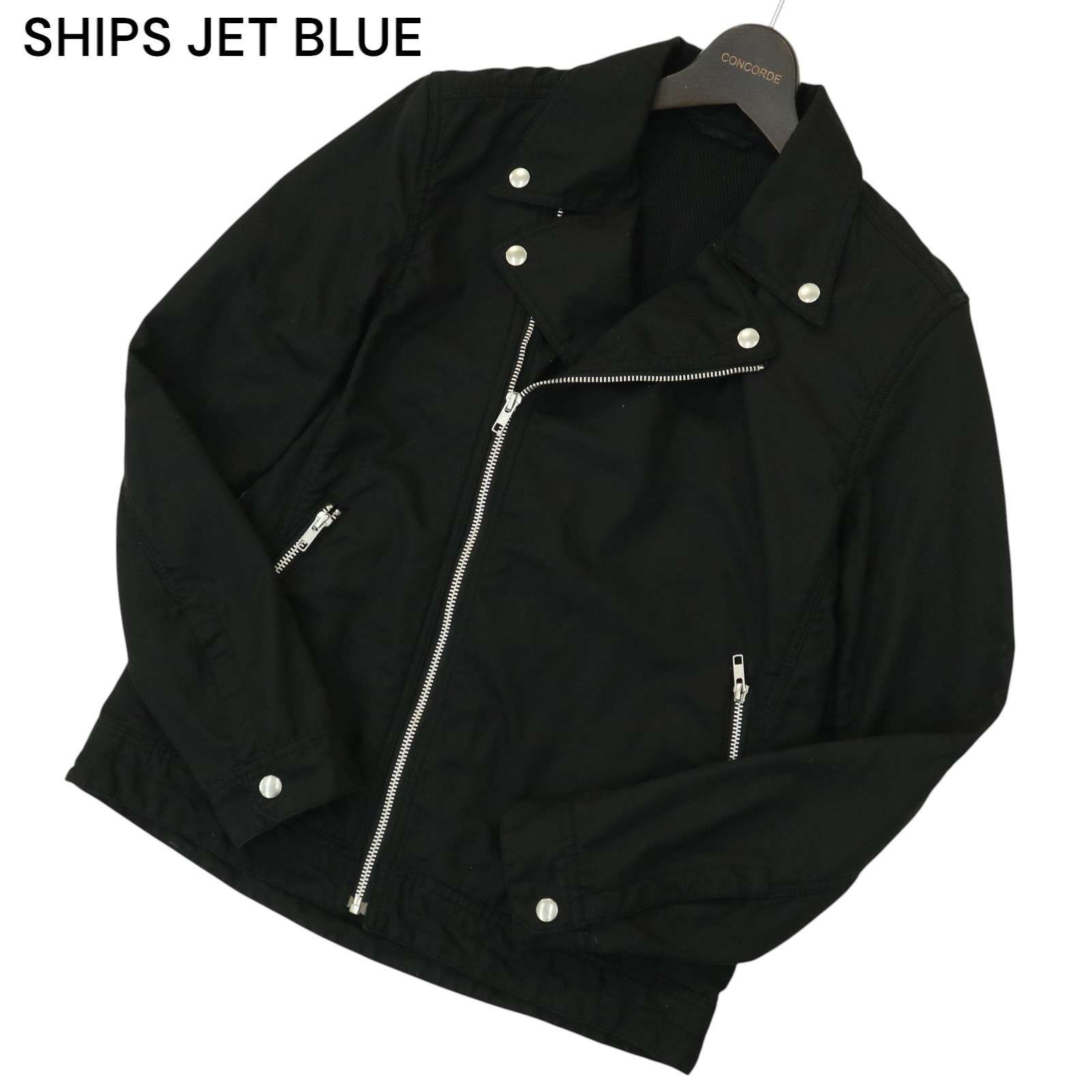 センチの通販 SHIPS JET BLUE ダブルライダースジャケット シボ加工