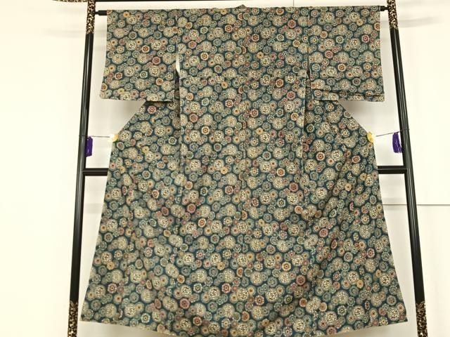 平和屋着物●上質な小紋　花丸文　金彩　正絹　逸品　未使用　DAAX4075ps 平和屋着物□上質な小紋 作家物 花丸文 金彩 正絹 逸品 未使用