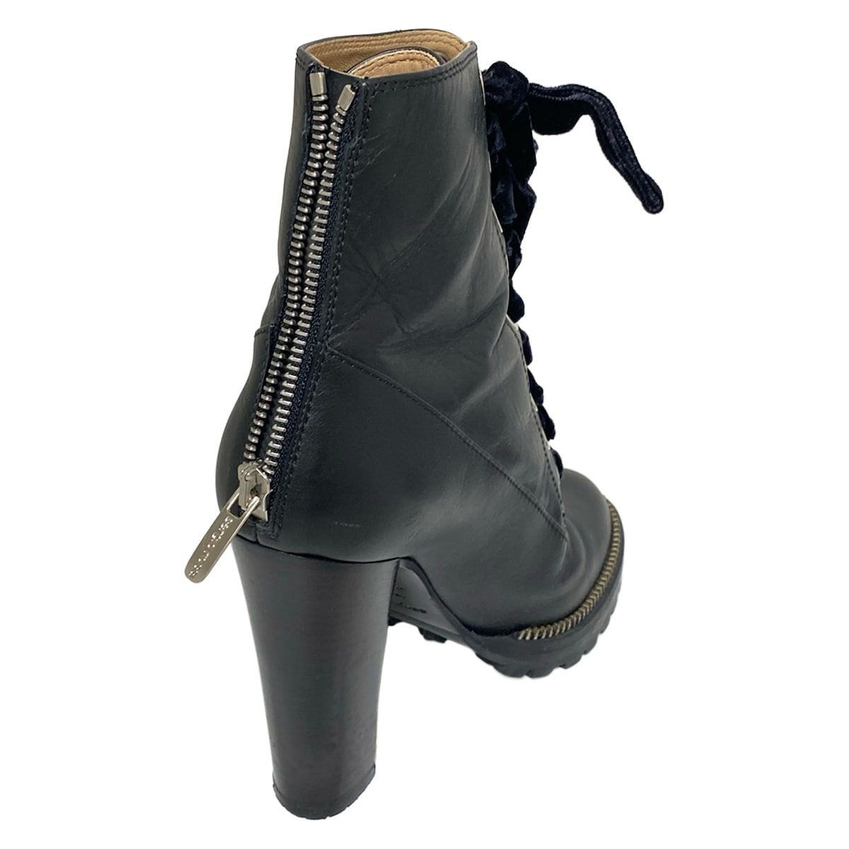  sergio rossi セルジオロッシ ショートブーツ 36 レディース - 黒 レザー ブーティ ブーツ