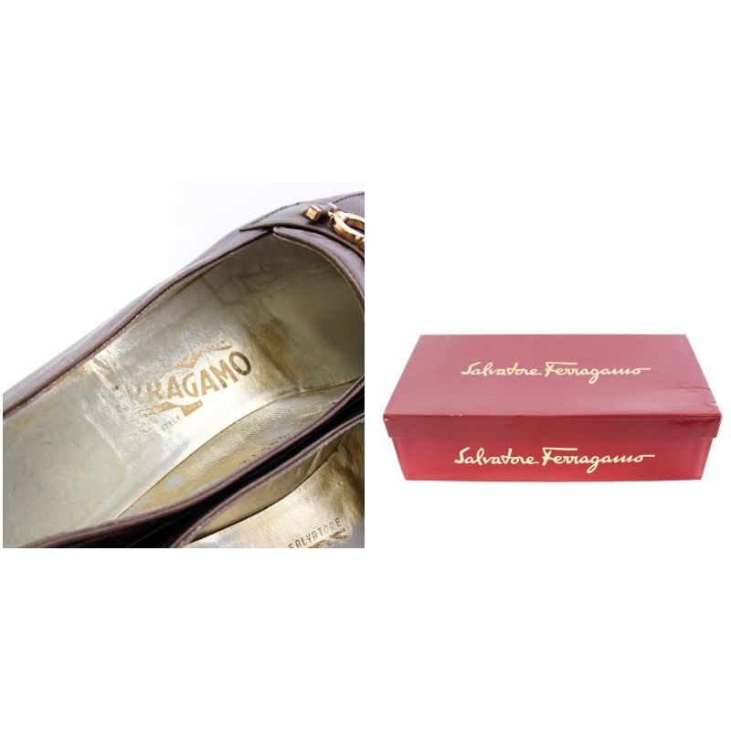 Salvatore Ferragamo BABS ローファー 6D ブラウン サルヴァトーレフェラガモ Salvatore Ferragamo BABS ローファー