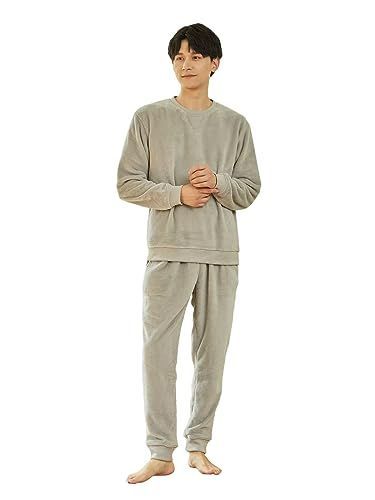 ライトグレー_S WULFUL パジャマ メンズ レディース ルームウェア 上下