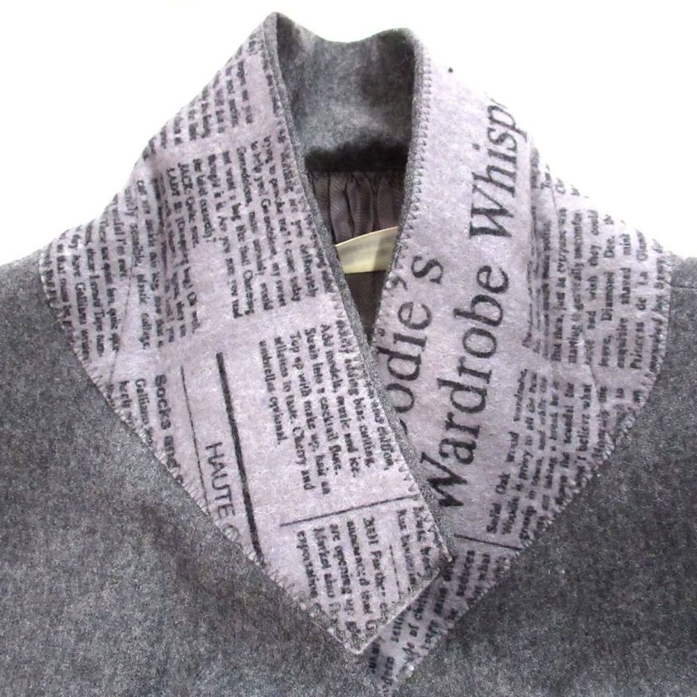 美品 John galliano ジョンガリアーノ 襟裏ニュースペーパー柄 1B