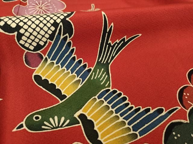 京紅型　振り袖　フルセット　別誂長襦袢付　宮崎良次　落款入り　本佐賀錦　242 京紅型 振り袖 フルセット 別誂長襦袢付 宮崎良次 落款入り 本佐賀