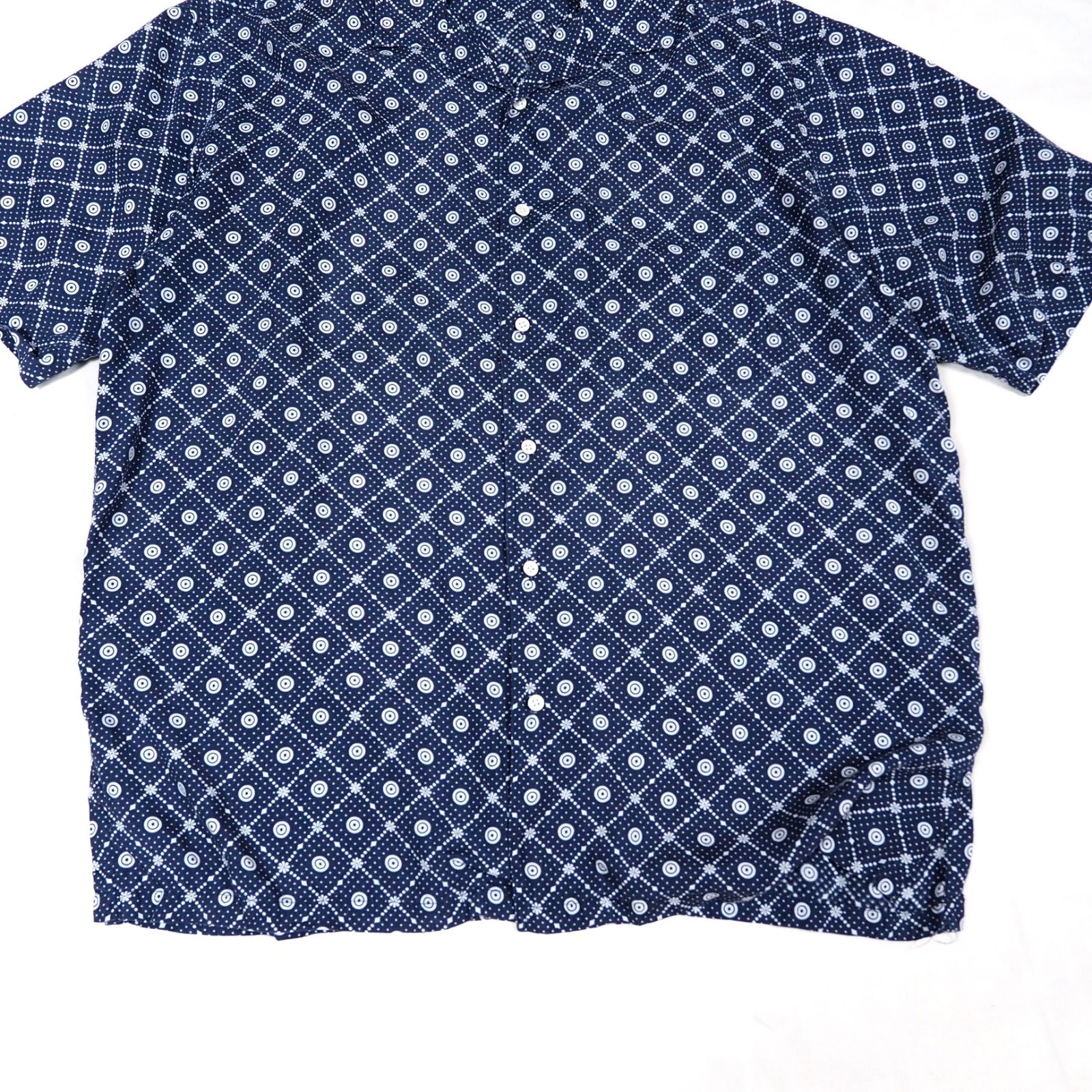 90s banana republic コットンオープンカラーシャツ　ネイビー 90s banana republic コットンオープンカラーシャツ ネイビー