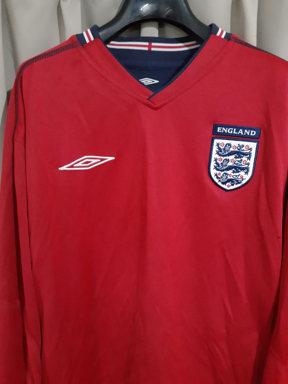 UMBRO イングランド代表 2004年 長袖ユニフォーム リバーシブル UMBRO サッカー イングランド代表 2004年 リバーシブル 長袖