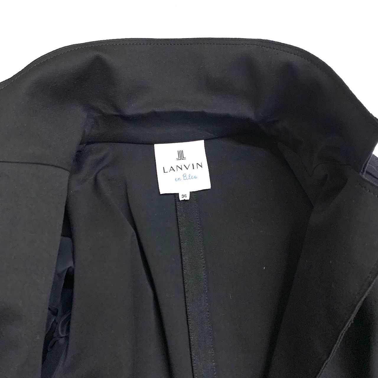 LANVIN en Bleu】ランバン/シングルトレンチコート/36/ブラック