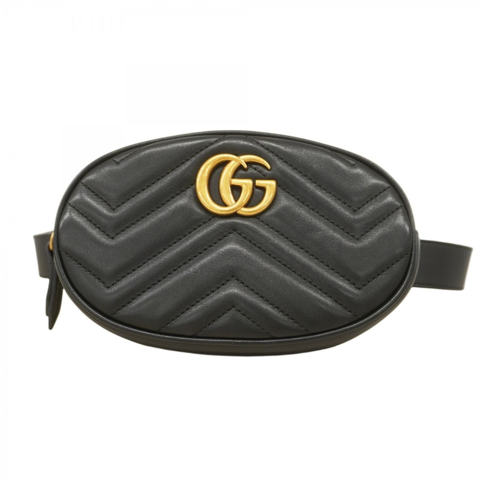 グッチ Gucci グッチ ウエストバッグ GGマーモント 476434 レザー ブラック レディース