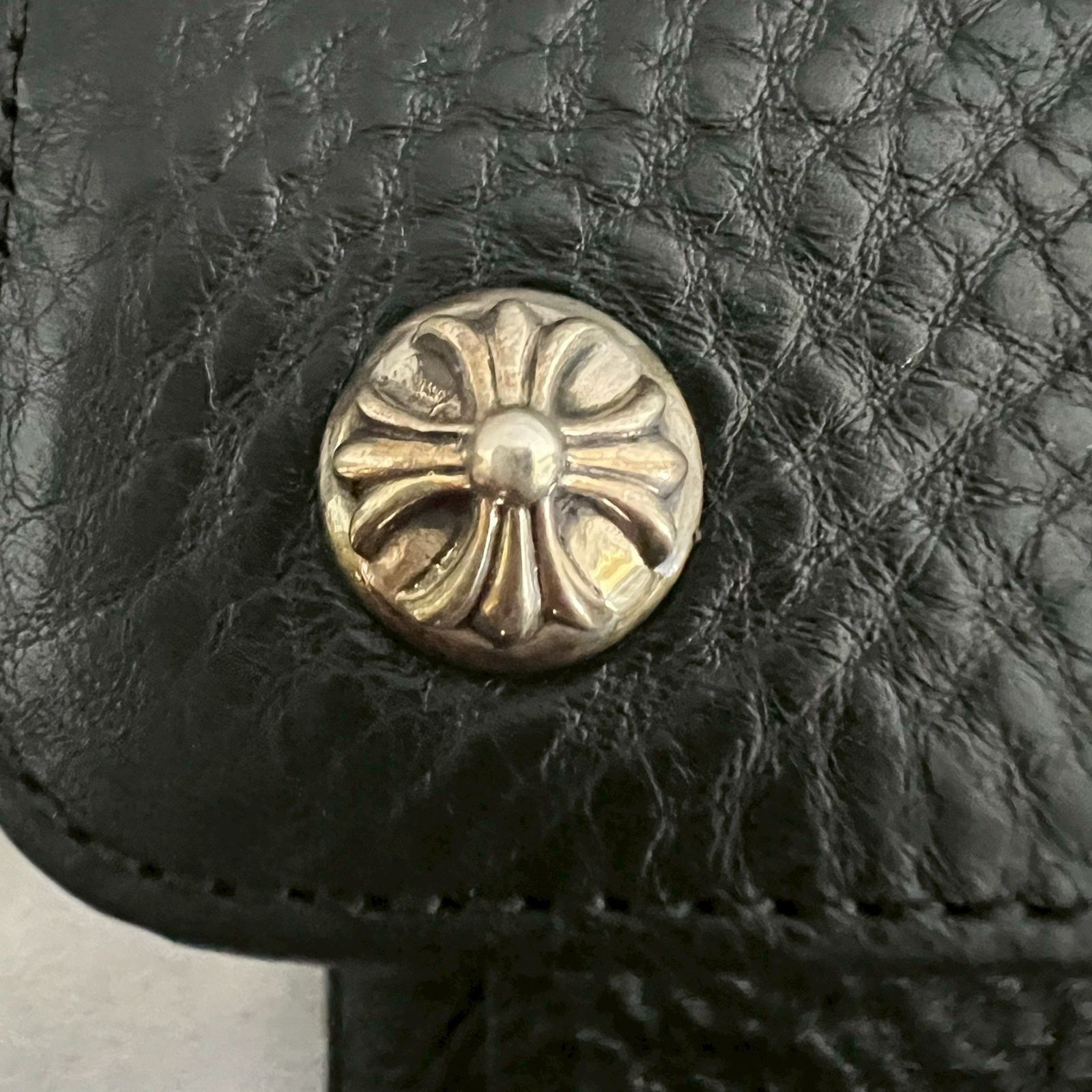 クロムハーツ ウェーブ ウォレット レザー 925 黒 クロスボール Amazon