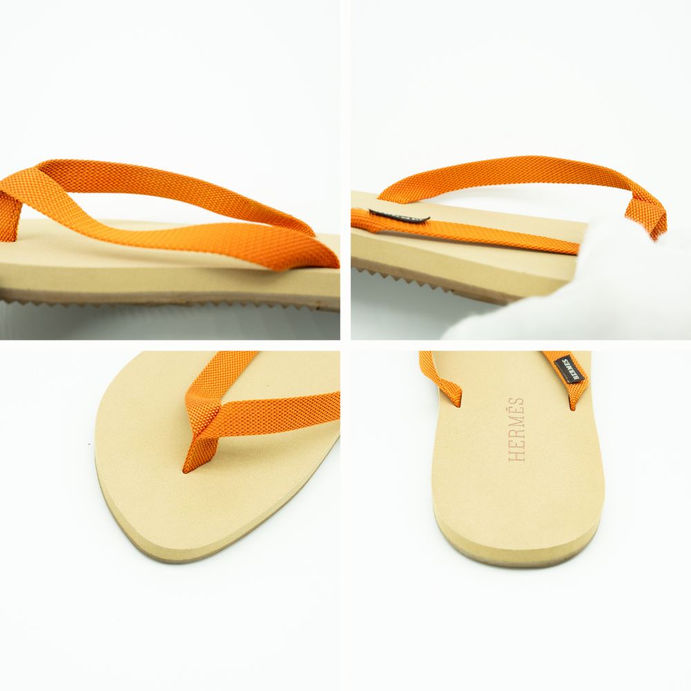 極美品】 HERMES エルメス サンダル39 1/2(26cm相当) ベージュ