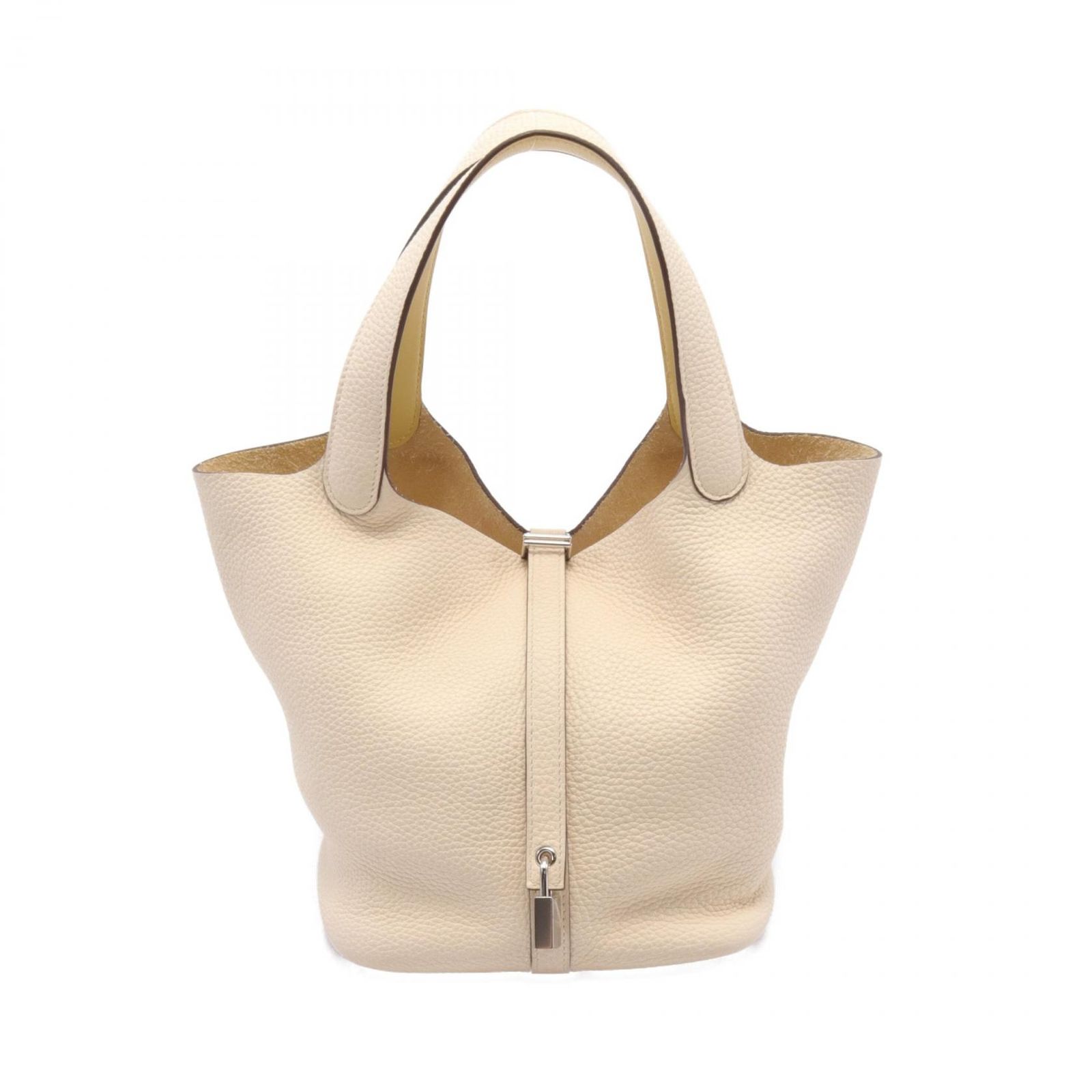 エルメス HERMES ハンドバッグ ピコタンロック エクラMM ナタ/ジョーヌ 