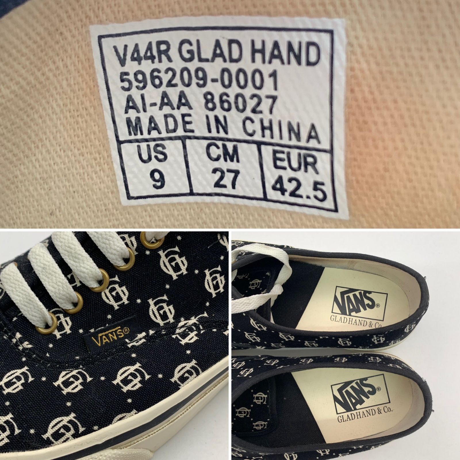 GLAD HAND VANS AUTHENTIC FAMILY CREST 27.0cm グラッドハンド ヴァンズ オーセンティック スニーカー バンズ  【X0005-001】 - メルカリ