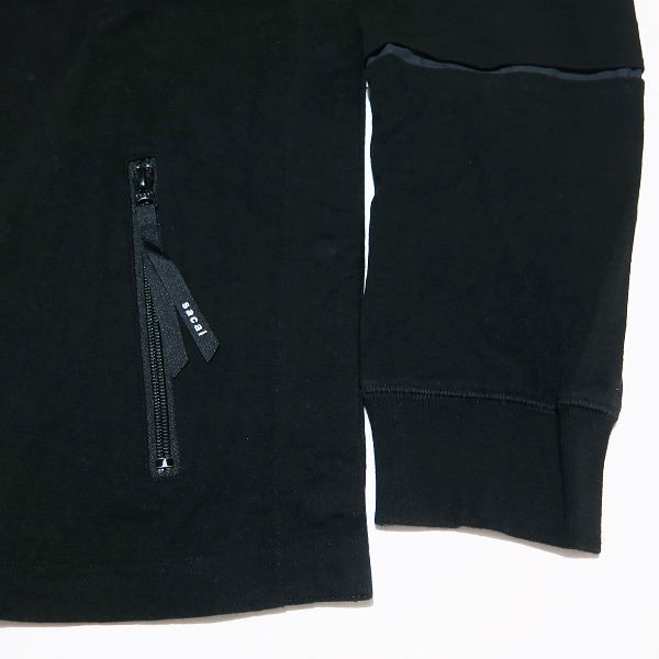 sacai 21-02586M ロングスリーブ Size 3 sacai サカイ REBUILD ZIP POCKET COTTON L/S T-SHIRT 21-02586M