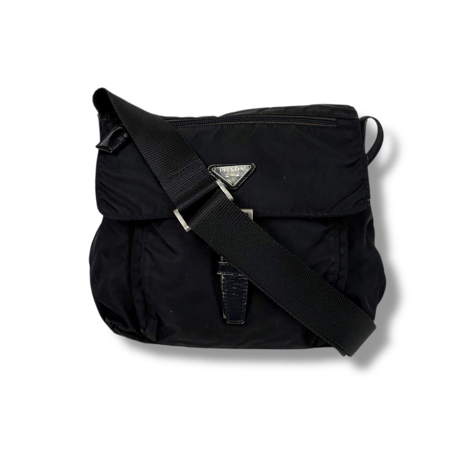 【PRADA】プラダ☆ ロゴプレート クロスボディバッグ プラダ PRADA ショルダーバッグ クロスボディバッグ テスート