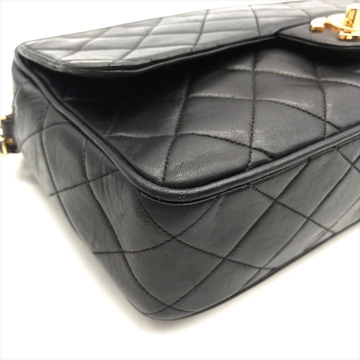 良品 CHANEL シャネル デカココマーク マトラッセ ラムスキン ターン  