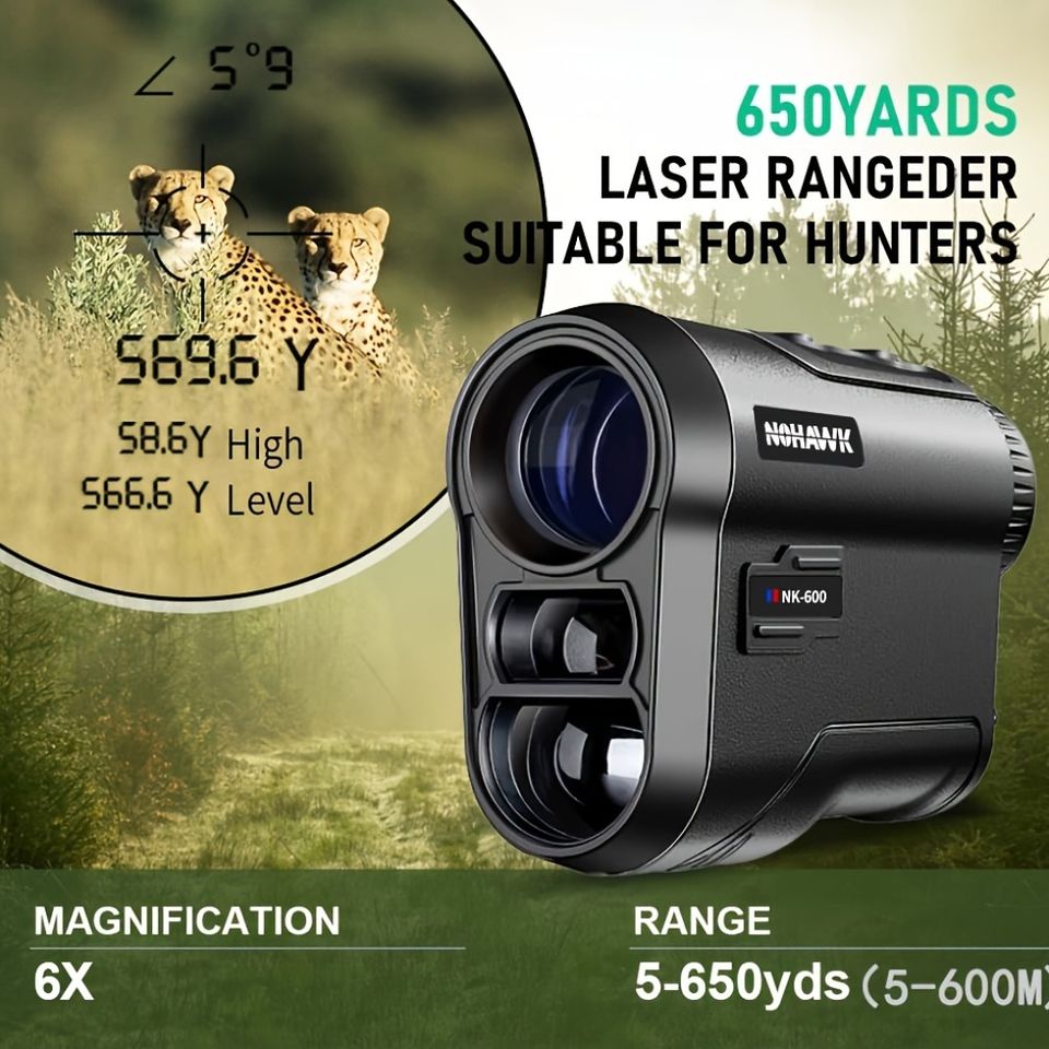 高精度 ゴルフ用レーザー距離計 6倍望遠 スロープ補正