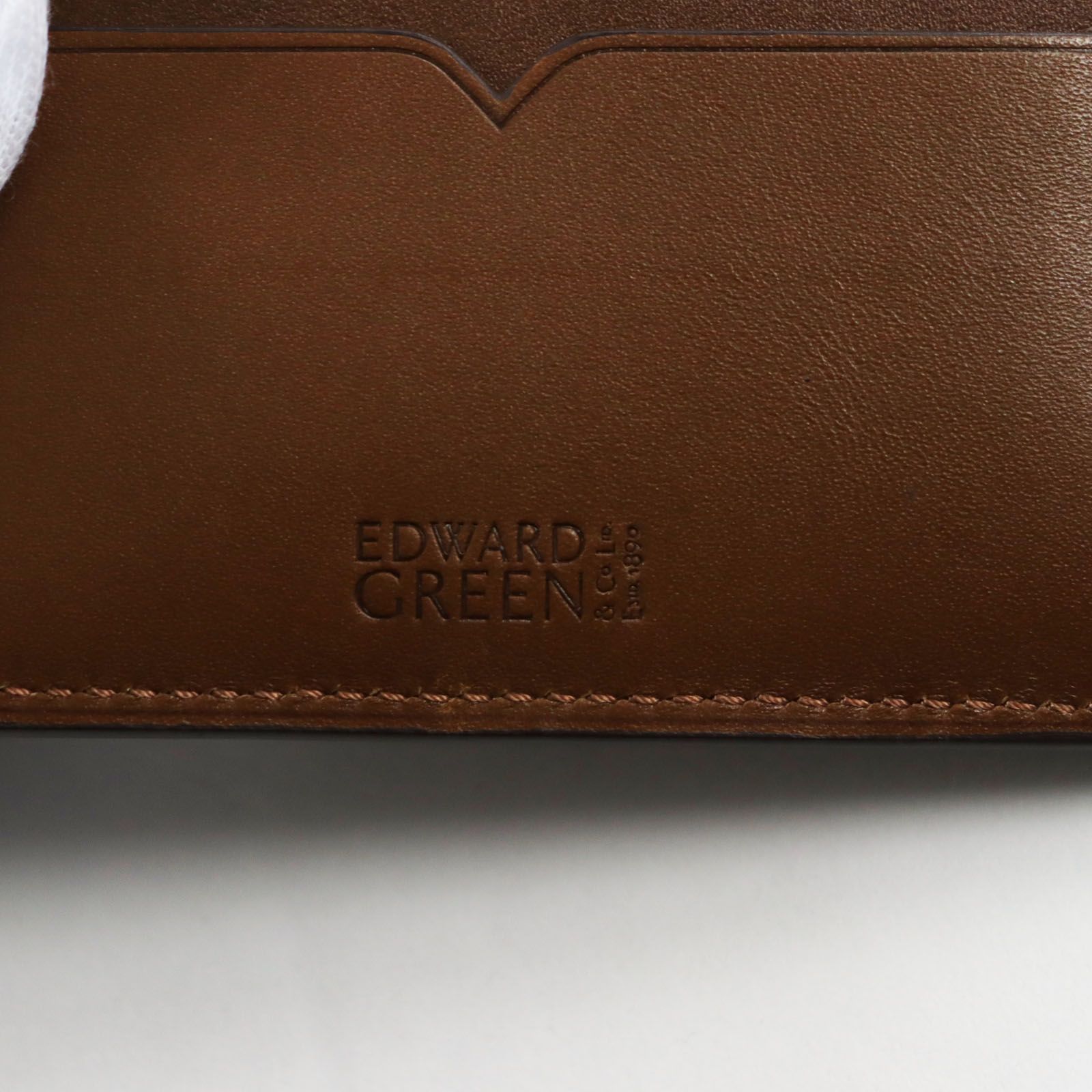 未使用品○EDWARD GREEN エドワードグリーン HIP WALLET レザー DARK ...