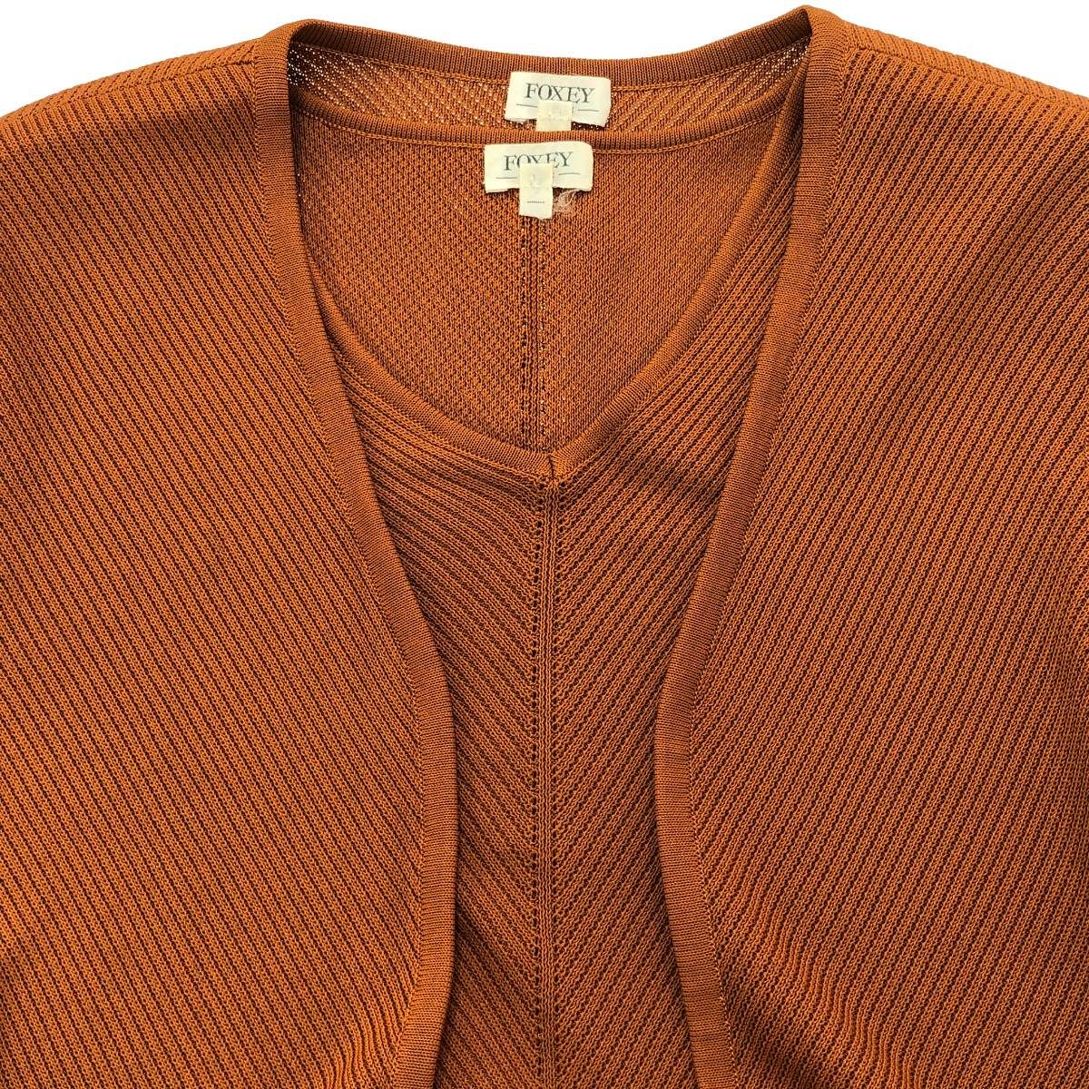 FOXEY フォクシー アンサンブルニットワンピース  ブラウン 42 ITOGOWFA41MW 楽天市場】FOXEY フォクシー アンサンブルニットワンピース