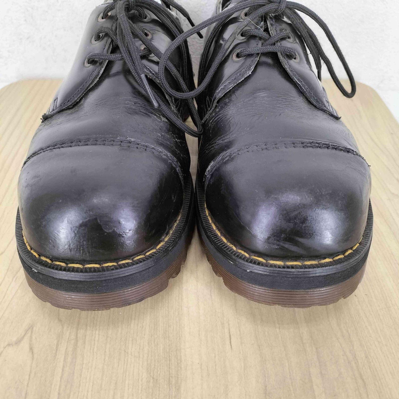 美品✨ドクターマーチン 英国製 クレイジーボム 厚底 レザーシューズ 黒 3 美品✨ドクターマーチン 英国製 クレイジーボム 厚底 レザーシューズ