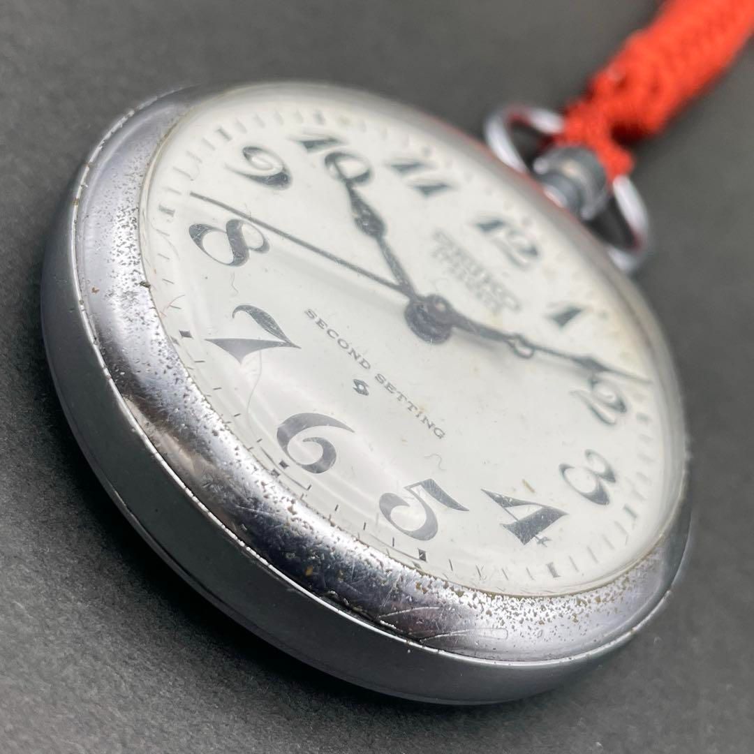 動作OK】SEIKO 昭48・737・北総 手巻き懐中時計 鉄道時計 北総