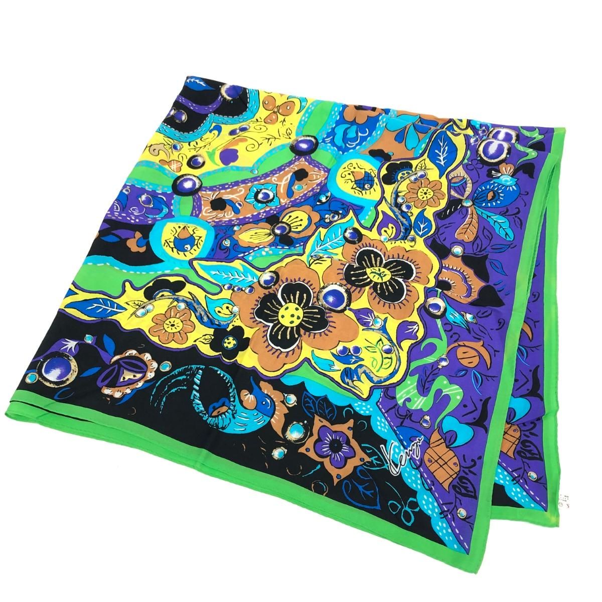 KENZO フラワー大判スカーフNO.2