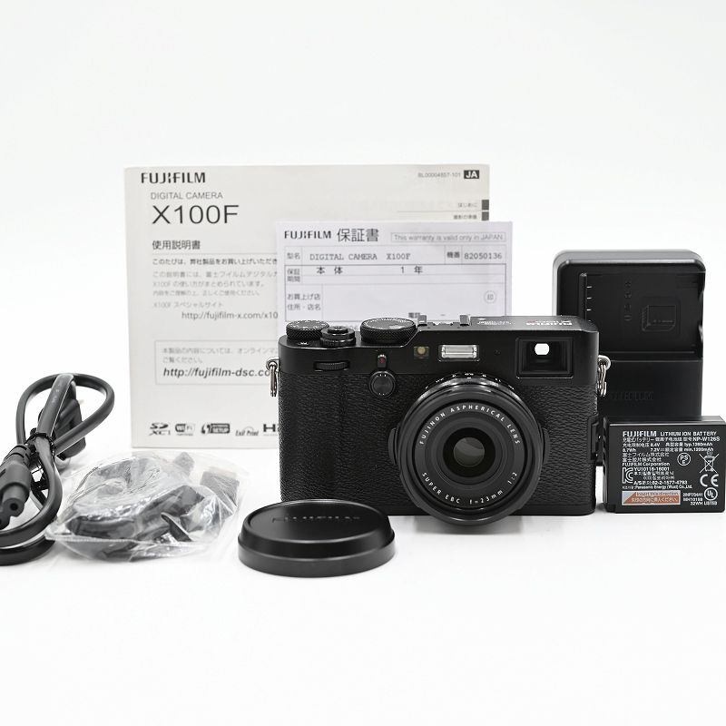 FUJIFILM 富士フイルム デジタルカメラ X100F ブラック ショット数 85枚 ミラーレス一眼レフカメラ