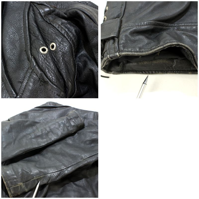 80s vintage FIRST ベンチレーション レザー ダブルライダース