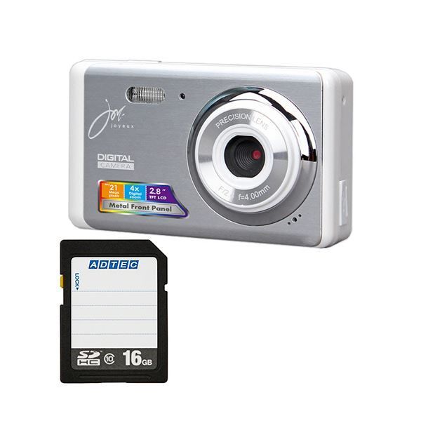 コンパクトデジタルカメラ JOY510FESWH 16GB SDHCメモリカード 1セット