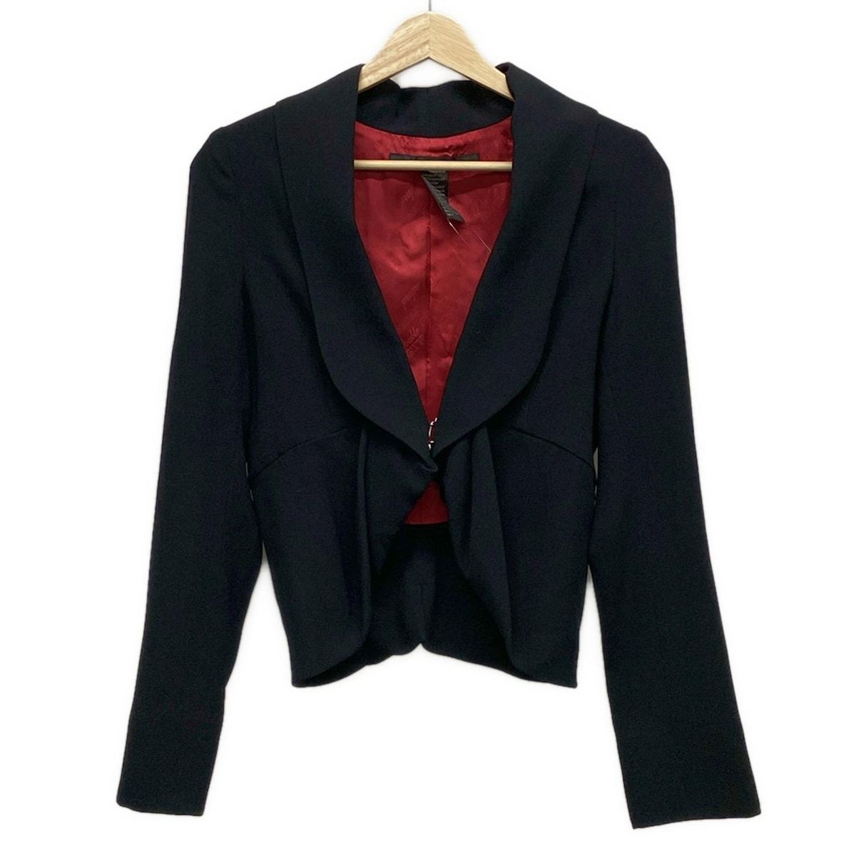 美品 Sov. レーヨンナイロンダルケーブルニットジャケット 黒 36 セール☆3490円→2990円 ループ編み金ボタンニットジャケット