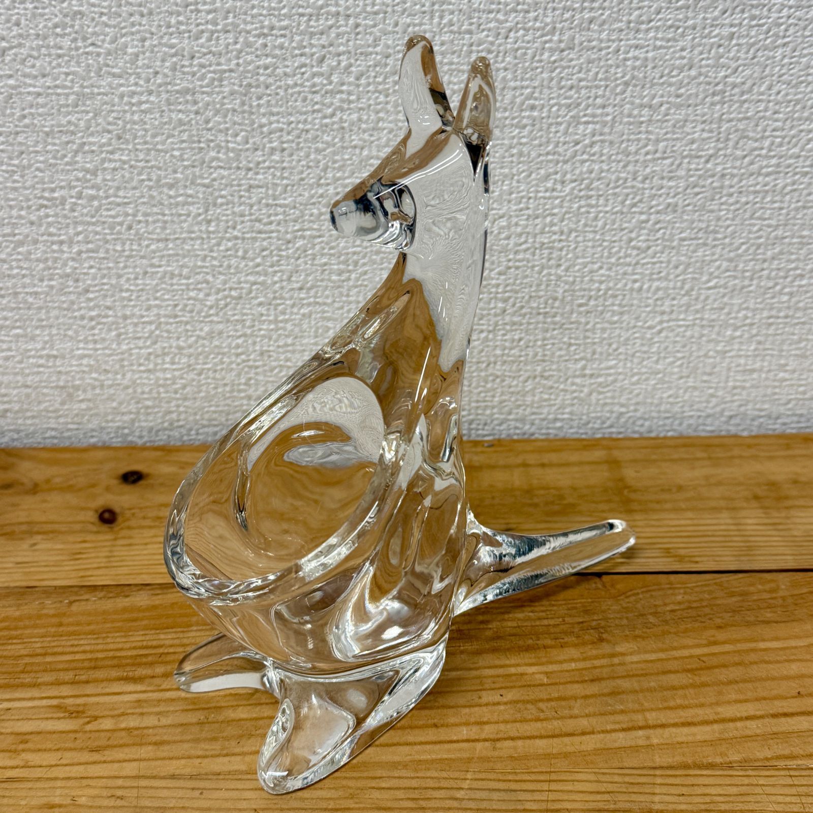 ガラス製カンガルー 小物入れ　お菓子入れ インテリア アンティーク ヴィンテージ