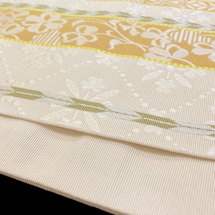 新品 未使用品 博多織 半幅帯 椿 森博多織 正絹 日本製 和装 小