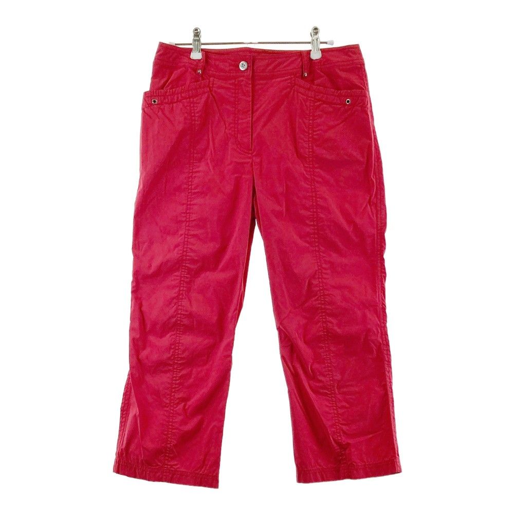 新品タグ付き！adabat　レディースパンツ　サイズ40 サイズ：40 ADABAT アダバット ストレッチ クロップドパンツ レッド系