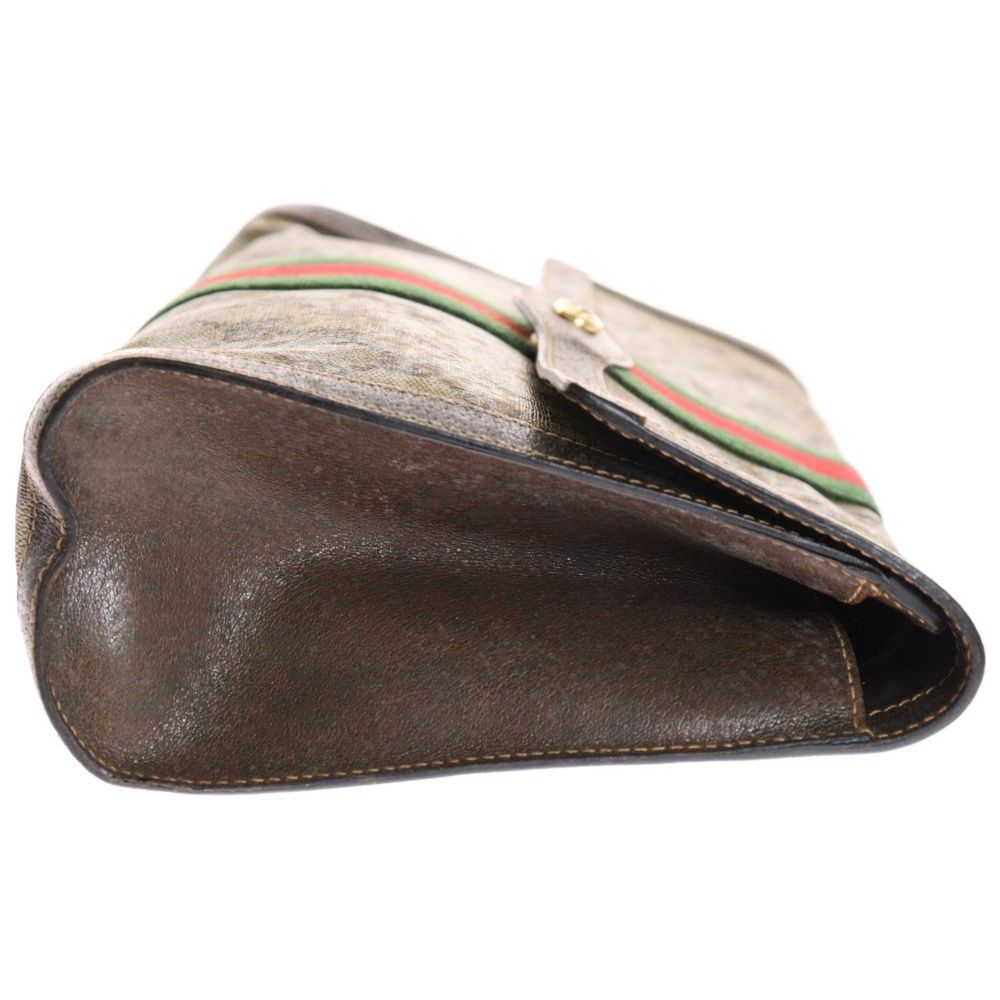 グッチ　クラッチバッグ　ブラウン　シェリーライン GUCCI (グッチ) オールドグッチ シェリーライン クラッチバッグ