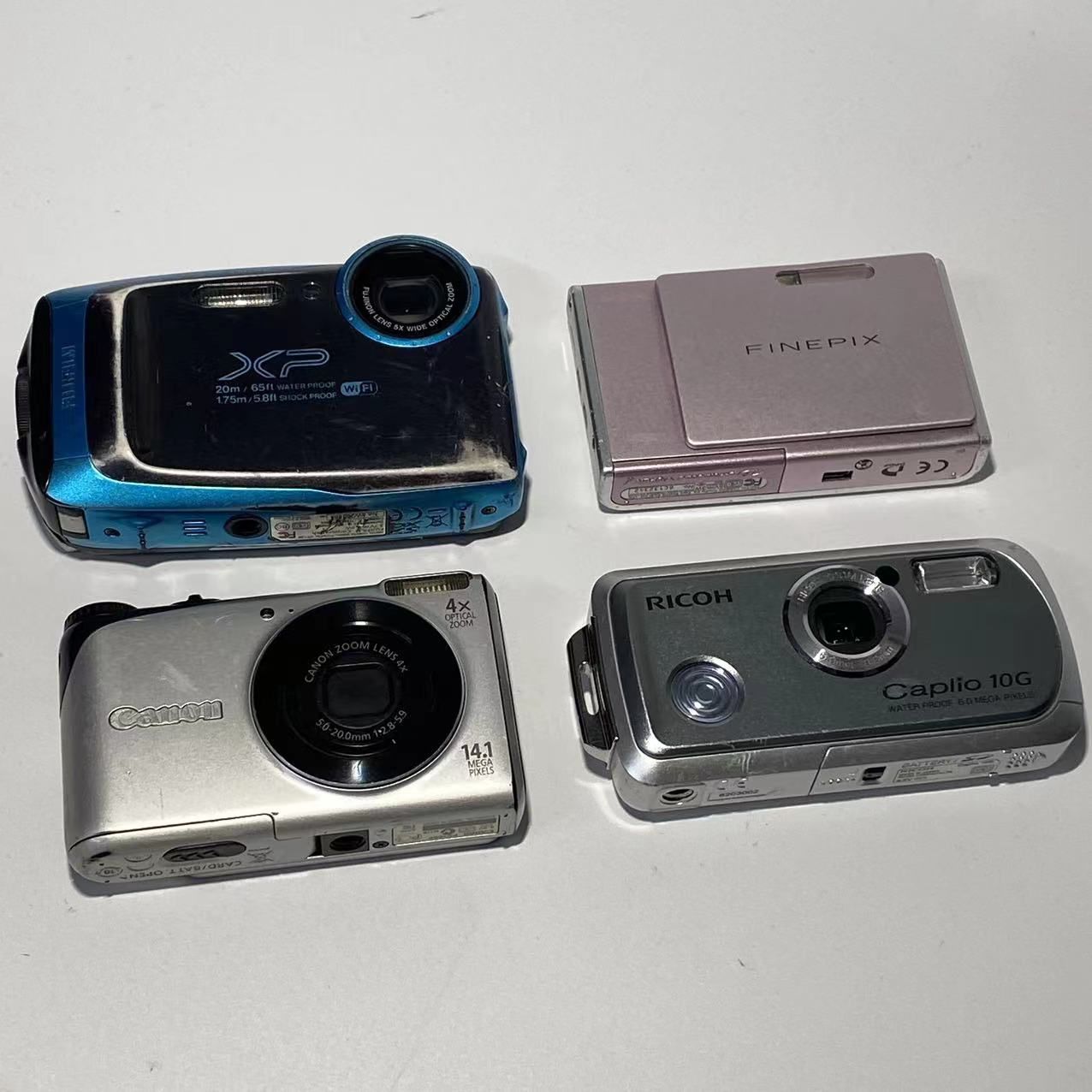 【現状品】デジカメ FUJI FILM FinePix Z3 / XP130 ・Canon PowerShot A2200・RICOH caplio 10G 合計4台まとめ売り