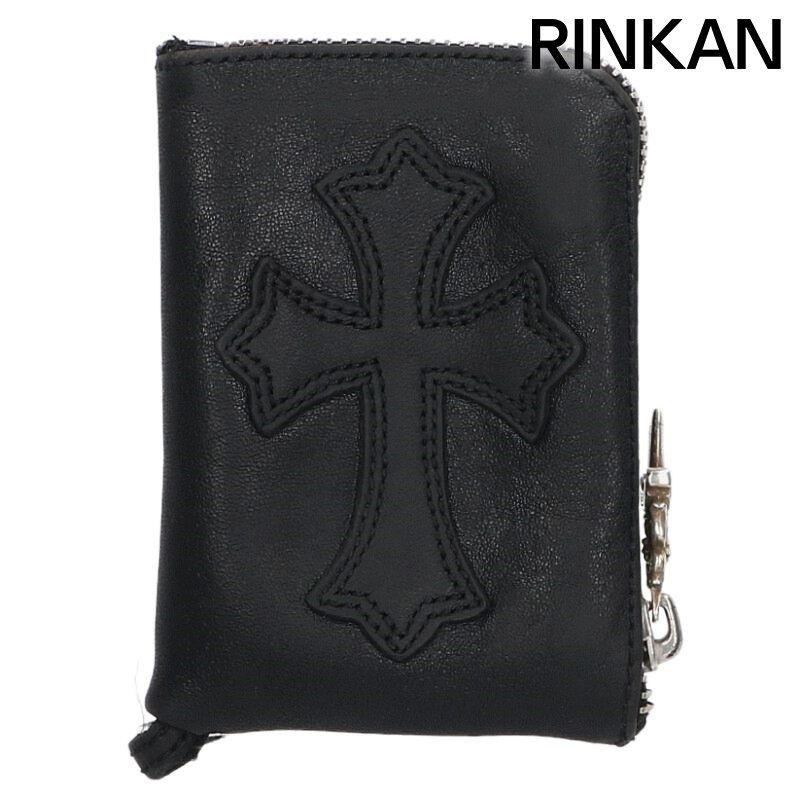 クロムハーツ TINY ZIP タイニージップ クロスパッチレザーダガージップ財布 メンズ
