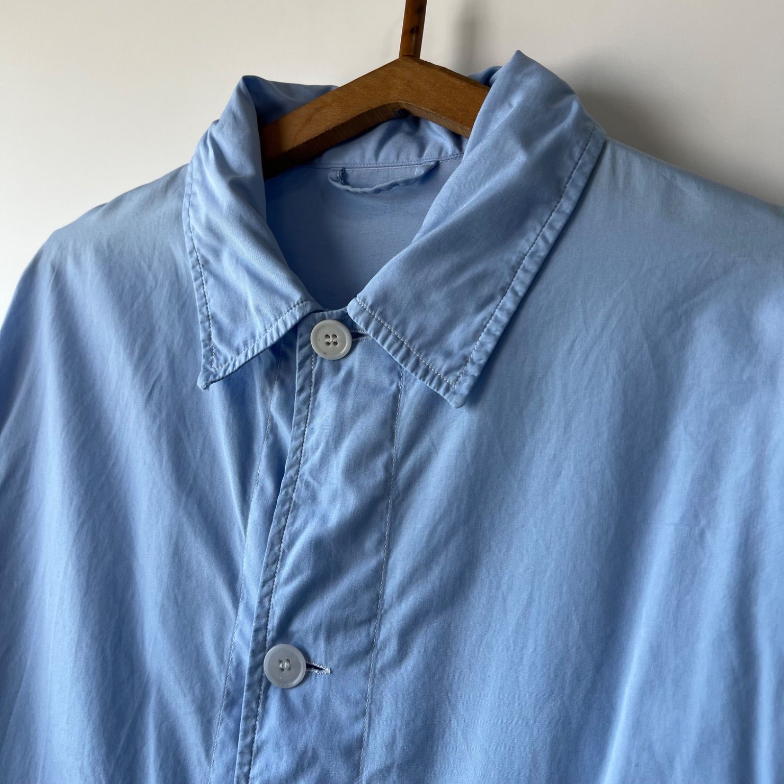 50 s British army short sleeve sleeping shirts light blue