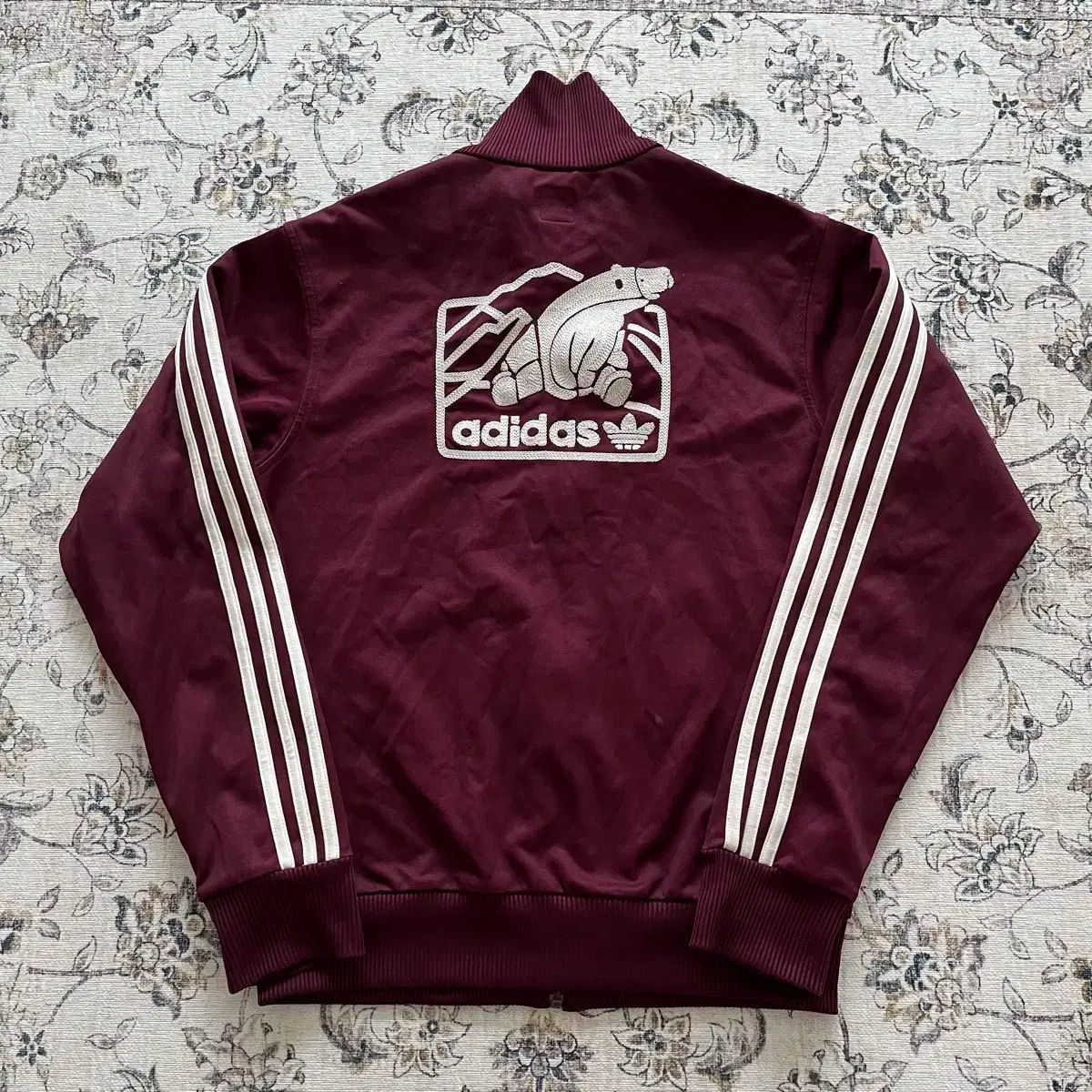 adidas ベッケンバウアー バーガンディ ジャージ ジャケット adidasベッケンバウアー トラックジャケット バーガンディーM adidas