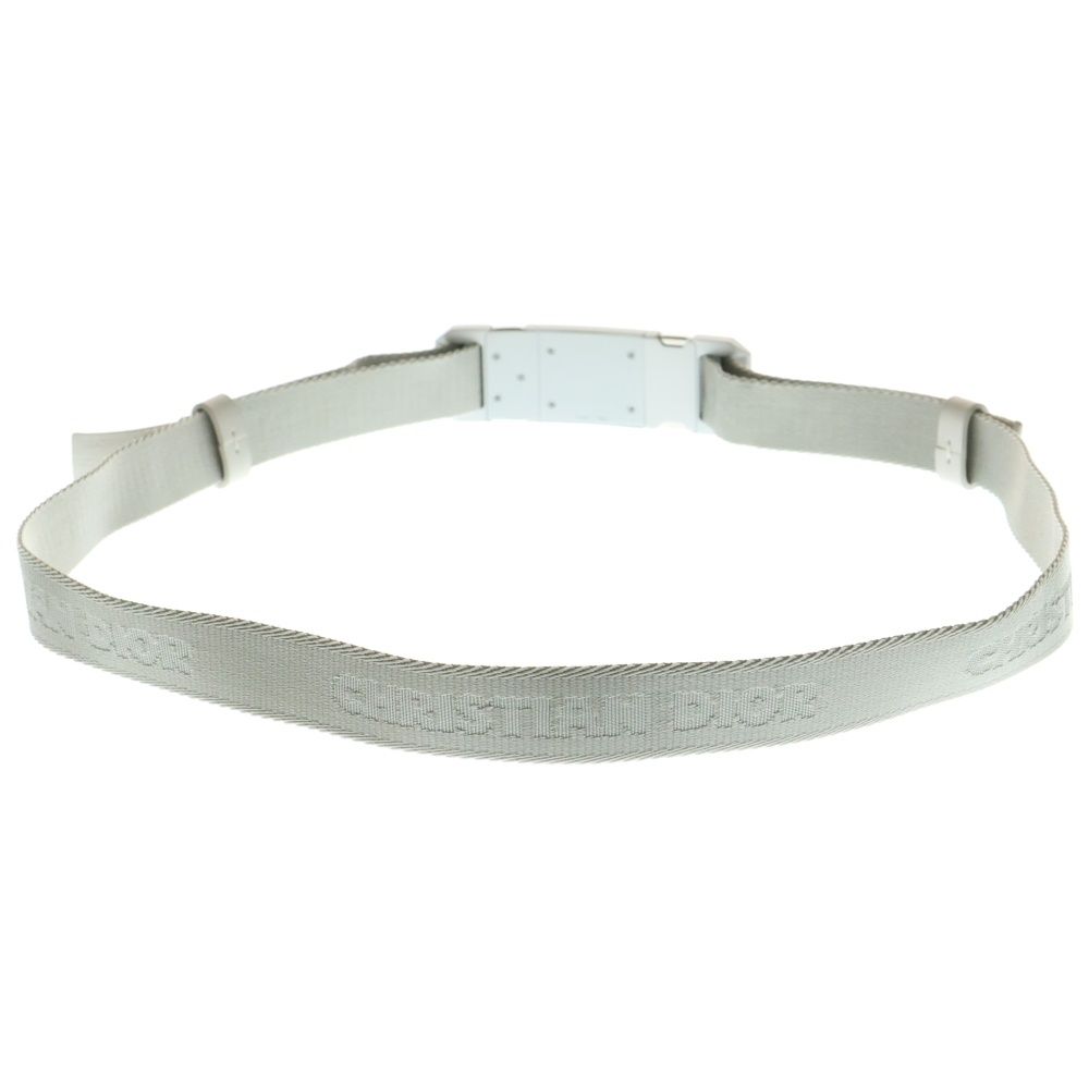 Christian Dior クリスチャンディオール Nylon Belt ロゴバックル ナイロンベルト グレー 4354PV