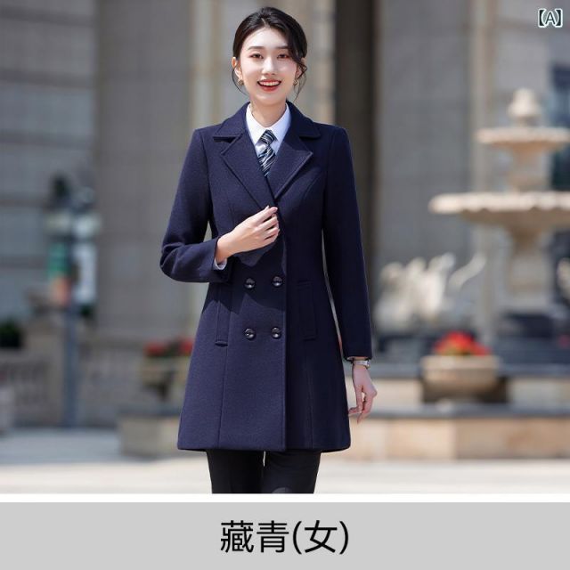 3XL 秋服 レディース ファッション オシャレ カワイイ シンプル 大人カワイイ 大きいサイズ メンズ ネイビー ブルー ウール ジャケット 服 ビジネス フォーマル ウェア ミドル丈 キルティング WWW_SUPERTOOLSSHOP_NL