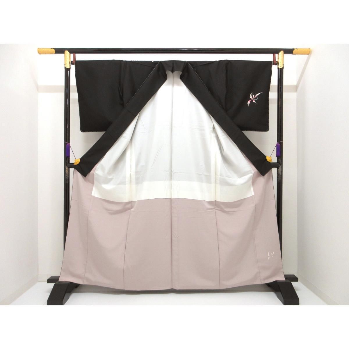 訪問着 鬼島武司 紬織 身幅2L寸