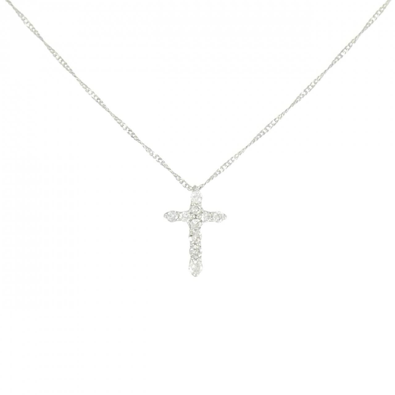 PT900|PT850 クロス ダイヤモンド ネックレス 0.2CT