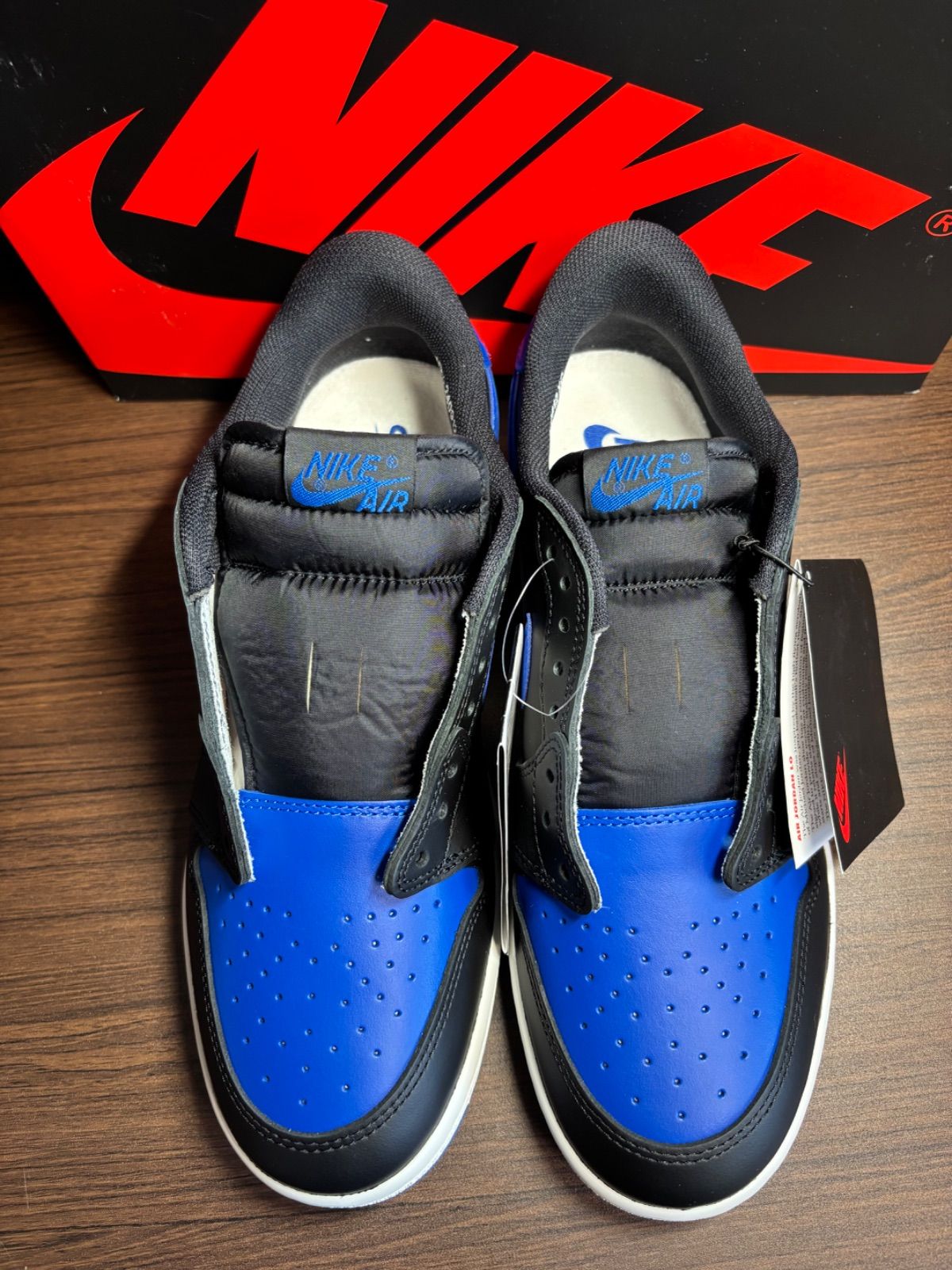 新古品・未使用NIKE エアジョーダン 1 LOW '85 ロイヤル 26.5 ナイキ エアジョーダン1 ロー '85 ブラックアンドロイヤルブルー