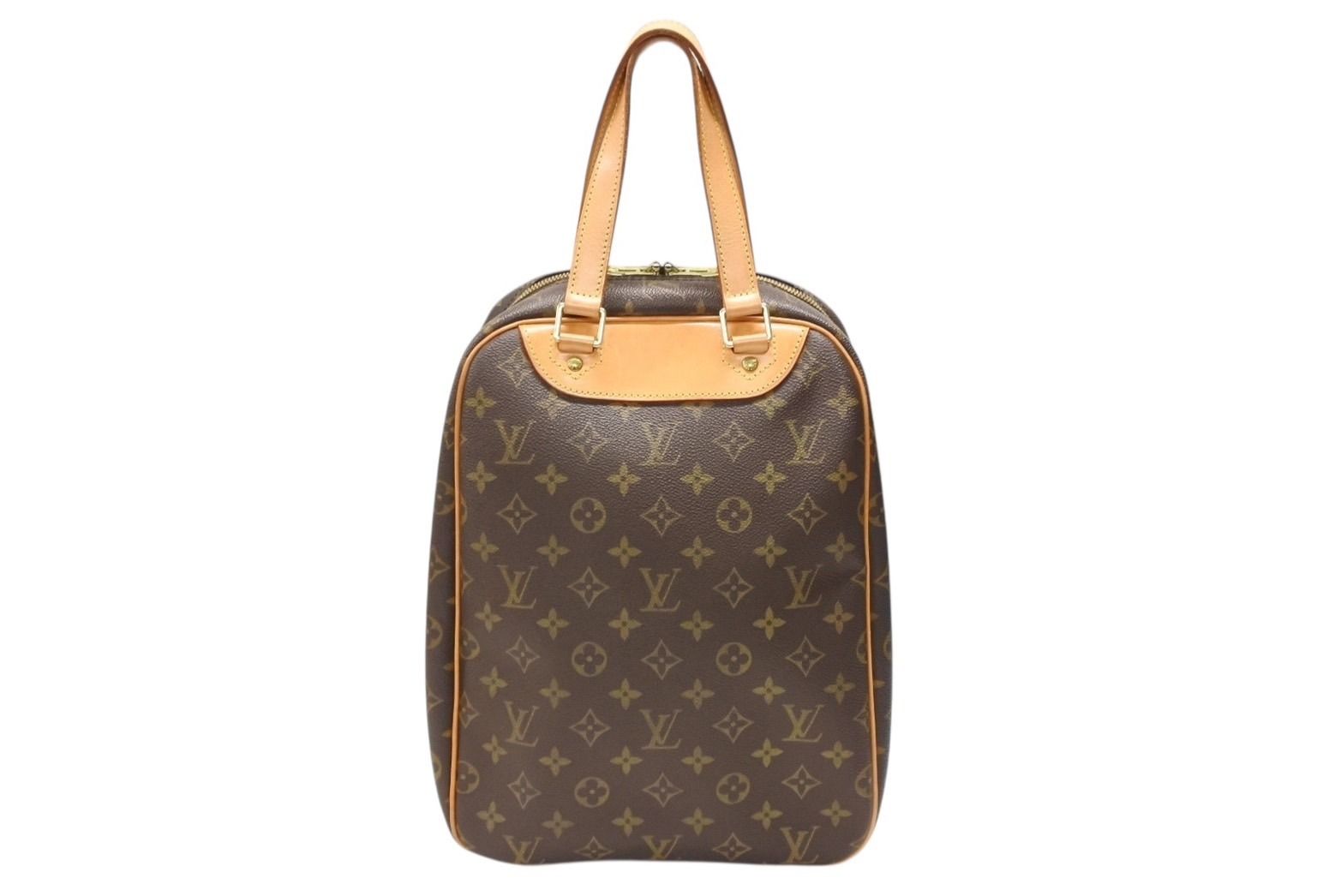 LOUIS VUITTON ルイヴィトン モノグラム エクスキュルシオン シューズバッグ M41450 ブラウン ゴールド金具 4b007879