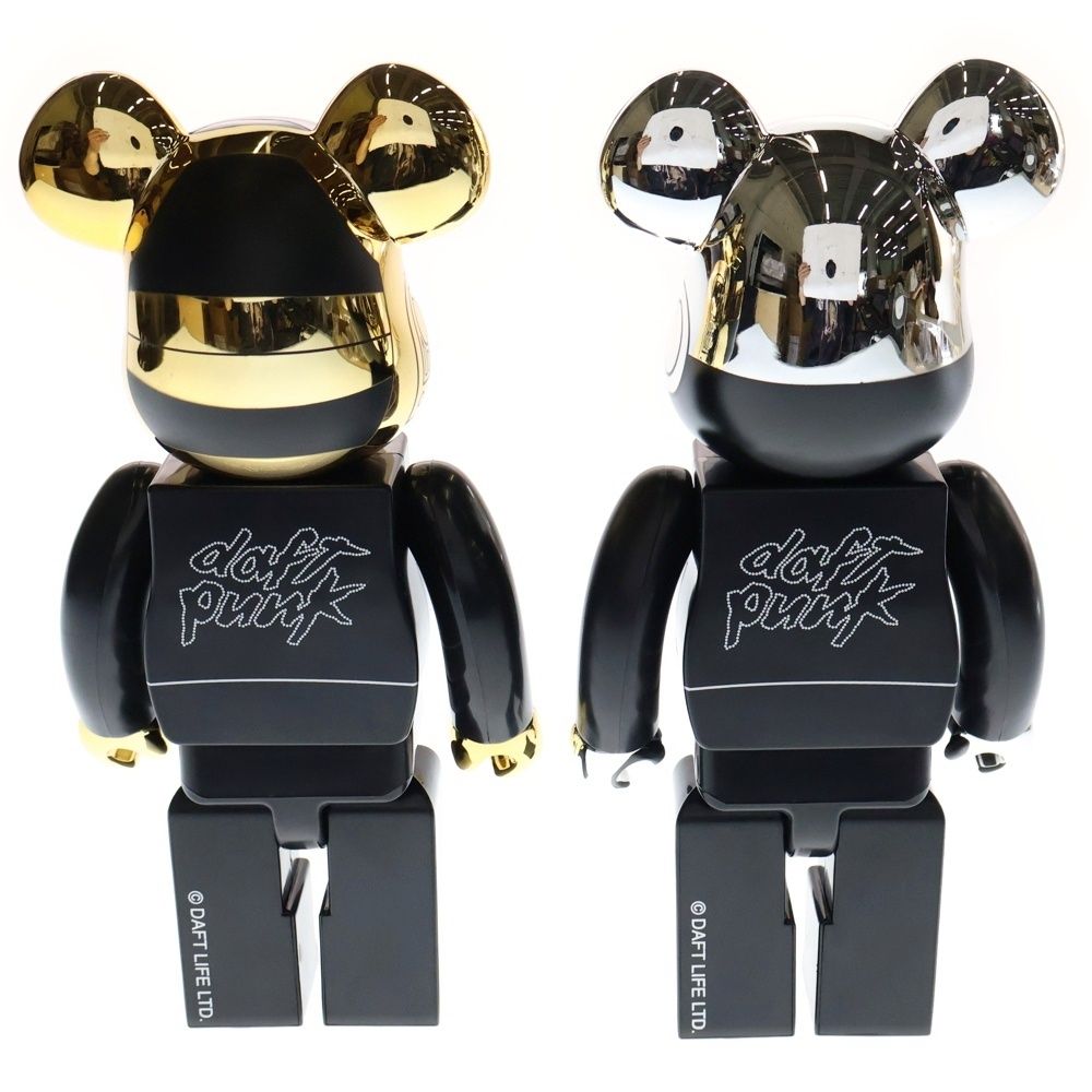 MEDICOM TOY - MEDICOM TOY メディコムトイ BE@RBRICK DAFT PUNK 2PACK HUMAN AFTER ALL 400% ベアブリック ダフトパンク フィギュア 人形 ブラック/ゴールド/シルバー MEDICOM TOY (メディコムトイ) BE@RBRICK DAFT PUNK 2PACK HUMAN