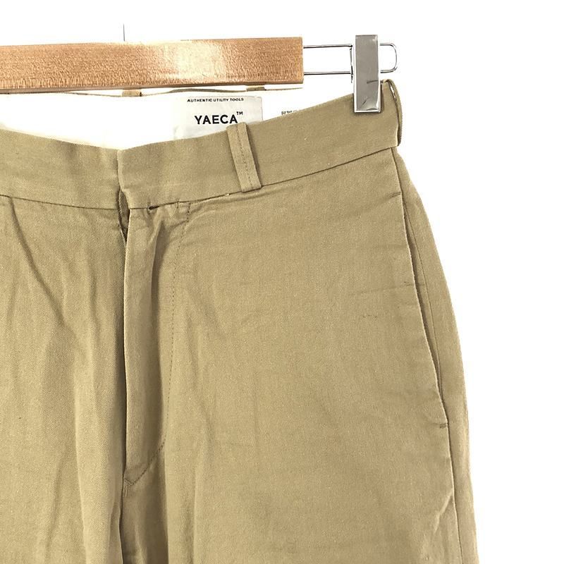 YAECA ベージュ パンツ YAECA (ヤエカ) CHINO CLOTH PANTS TWO TUCK TAPERED