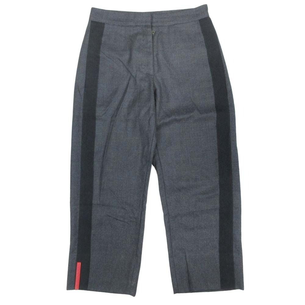 PRADA テーパードウールスラックス PRADA - PRADA プラダ ハウンドトゥースウールスラックスパンツ