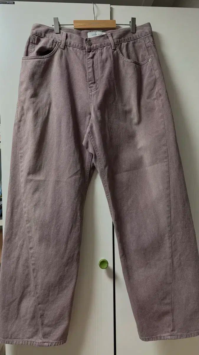 L 22fw AFTER PRAY(アフタープレイ) ワイド スラッシュ デニム グレープ