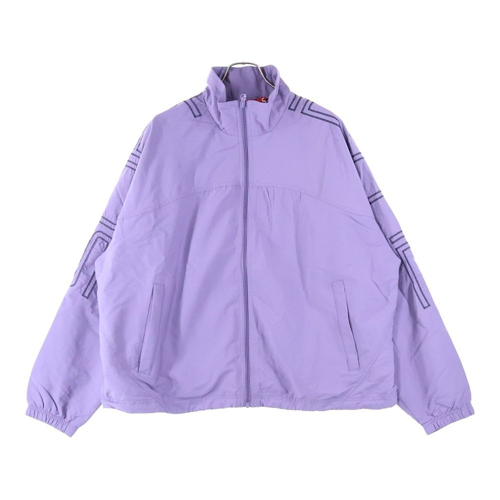  SUPREME (シュプリーム) 25SS Spellout Embroidered Track Jacket スペルアウト エンブロイダリー ジップアップナイロントラックジャケット パープル テーラードジャケット